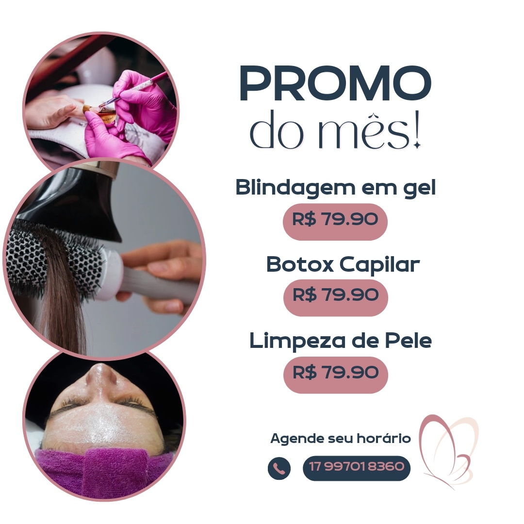 Botox Capilar ou Blindagem ou Limpeza de pele